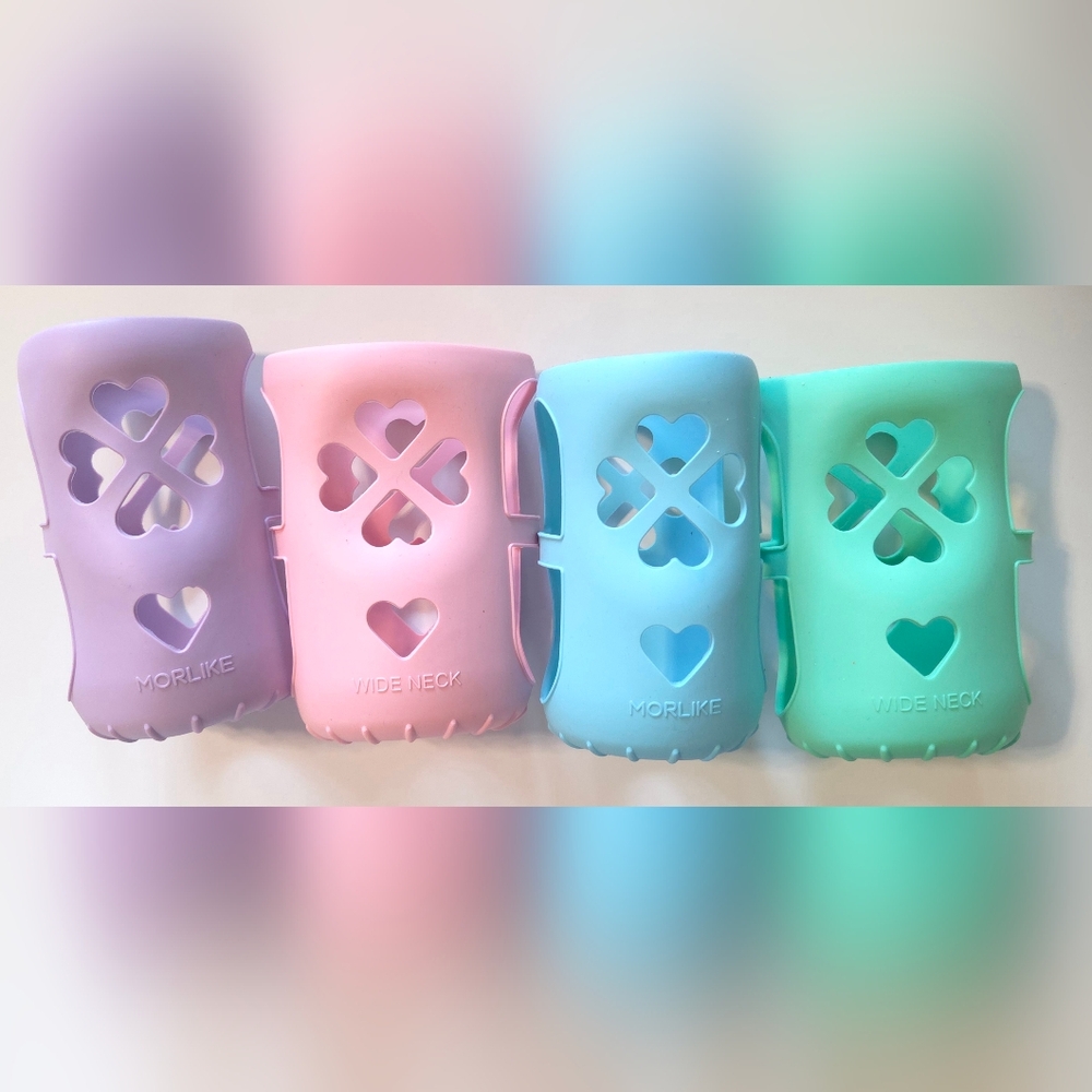 Morlike Living Pastel Silicone Wide-Neck Bottle Sleeve — Bundle